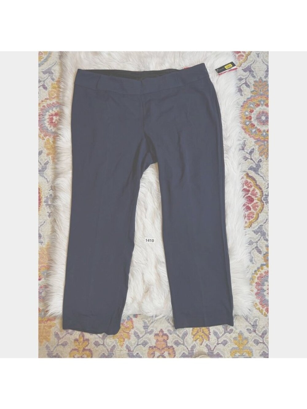 Investments Womens Secret Support Pants 24W Navy Blue Career Stretch Pull On Plu - Picture 4 of 9